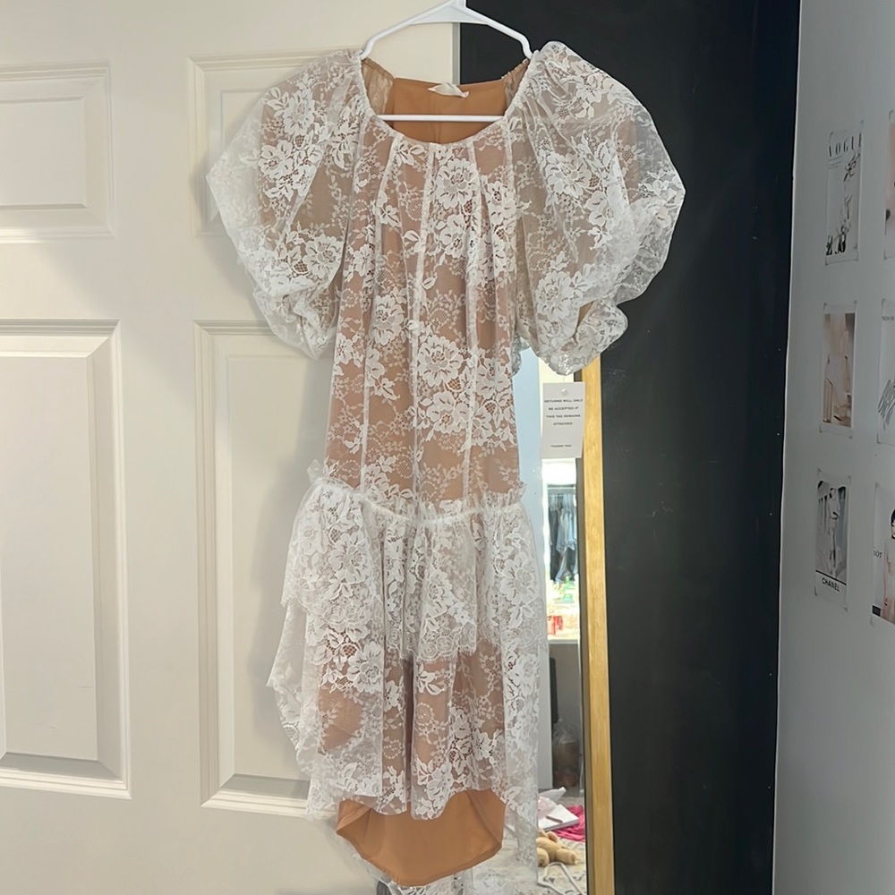NWT for love and lemons white lace dress